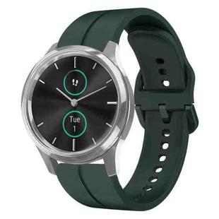 For Garminmove Luxe 20mm Loop Silicone Watch Band(Dark Green)