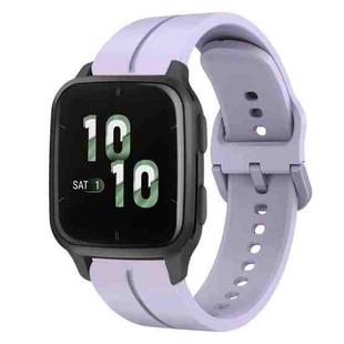 For Garmin Forerunner Sq2 20mm Loop Silicone Watch Band(Purple)