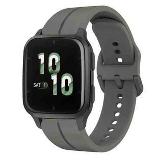 For Garmin Forerunner Sq2 20mm Loop Silicone Watch Band(Dark Grey)