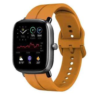 For Amazfit GTS 2 Mini 20mm Loop Silicone Watch Band(Amber Yellow)