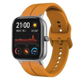 For Amazfit GTS 20mm Loop Silicone Watch Band(Amber Yellow)