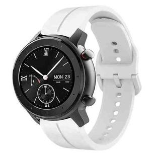For Amazfit GTR 42MM 20mm Loop Silicone Watch Band(White)