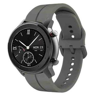 For Amazfit GTR 42MM 20mm Loop Silicone Watch Band(Dark Grey)
