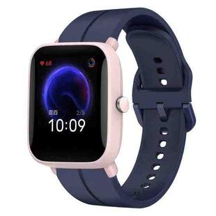 For Amazfit Pop Pro 20mm Loop Silicone Watch Band(Navy Blue)