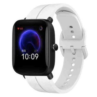 For Amazfit Pop 20mm Loop Silicone Watch Band(White)