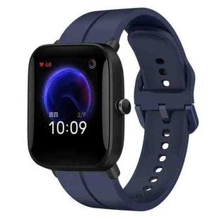 For Amazfit Pop 20mm Loop Silicone Watch Band(Navy Blue)