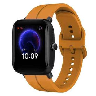 For Amazfit Pop 20mm Loop Silicone Watch Band(Amber Yellow)