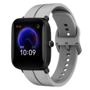 For Amazfit Pop 20mm Loop Silicone Watch Band(Grey)