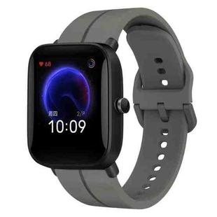 For Amazfit Pop 20mm Loop Silicone Watch Band(Dark Grey)