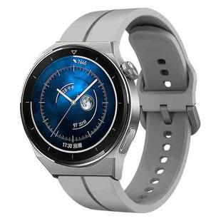 For Huawei Watch GT3 Pro 43mm 20mm Loop Silicone Watch Band(Grey)