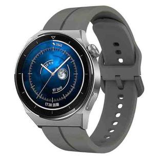 For Huawei Watch GT3 Pro 43mm 20mm Loop Silicone Watch Band(Dark Grey)