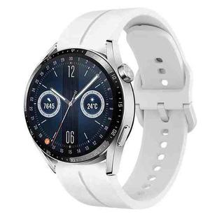 For Huawei Watch GT3 42mm 20mm Loop Silicone Watch Band(White)