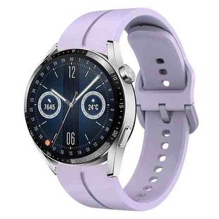 For Huawei Watch GT3 42mm 20mm Loop Silicone Watch Band(Purple)