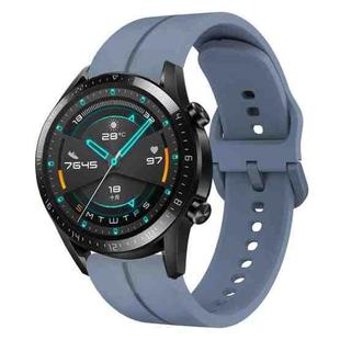 For Huawei Watch GT2 42mm 20mm Loop Silicone Watch Band(Blue)