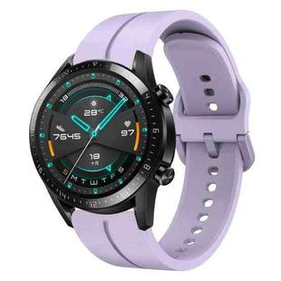 For Huawei Watch GT2 42mm 20mm Loop Silicone Watch Band(Purple)