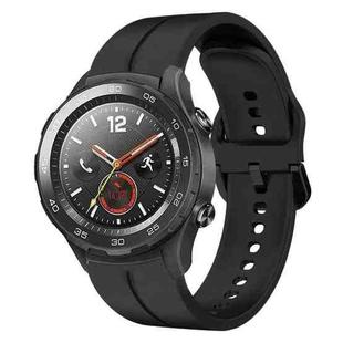 For Huawei Watch 2 20mm Loop Silicone Watch Band(Black)