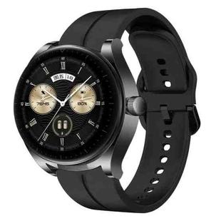 For Huawei Watch Buds 22mm Loop Silicone Watch Band(Black)