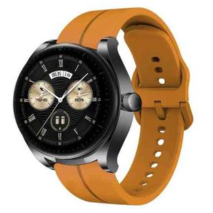 For Huawei Watch Buds 22mm Loop Silicone Watch Band(Amber Yellow)