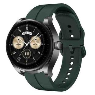For Huawei Watch Buds 22mm Loop Silicone Watch Band(Dark Green)