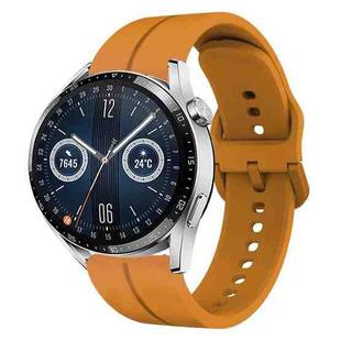 For Huawei Watch GT3 46mm 22mm Loop Silicone Watch Band(Amber Yellow)