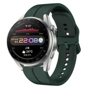 For Huawei Watch 3 Pro 22mm Loop Silicone Watch Band(Dark Green)