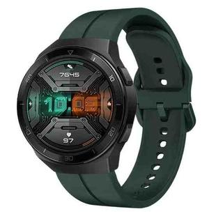 For Huawei Watch GT 2E 22mm Loop Silicone Watch Band(Dark Green)
