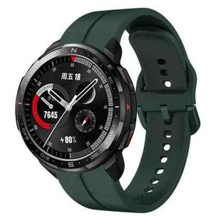 For Honor Watch GS Pro 22mm Loop Silicone Watch Band(Dark Green)