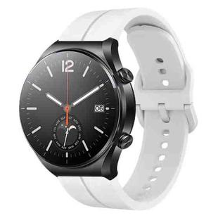 For Xiaomi MI Watch S1 22mm Loop Silicone Watch Band(White)