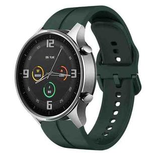 For Xiaomi MI Watch Color 22mm Loop Silicone Watch Band(Dark Green)