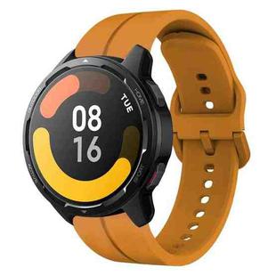 For Xiaomi MI Watch S1 Active 22mm Loop Silicone Watch Band(Amber Yellow)