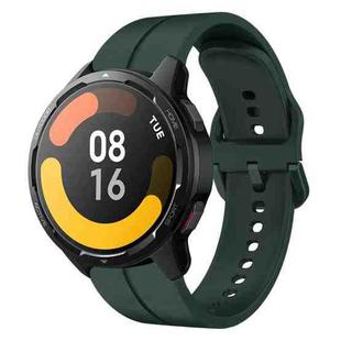 For Xiaomi MI Watch S1 Active 22mm Loop Silicone Watch Band(Dark Green)