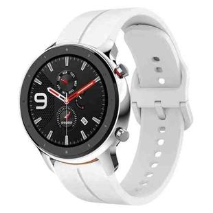 For Amazfit GTR 4 Pro 22mm  Loop Silicone Watch Band(White)