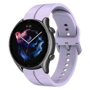 For Amazfit GTR 3 Pro 22mm  Loop Silicone Watch Band(Purple)