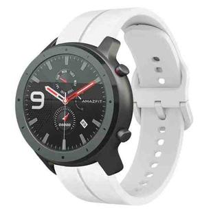 For Amazfit GTR 47mm 22mm  Loop Silicone Watch Band(White)