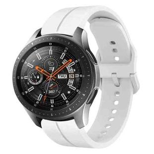 For Samsung Galaxy Watch 46mm 22mm Loop Silicone Watch Band(White)