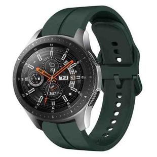 For Samsung Galaxy Watch 46mm 22mm Loop Silicone Watch Band(Dark Green)