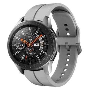 For Samsung Galaxy Watch 46mm 22mm Loop Silicone Watch Band(Grey)