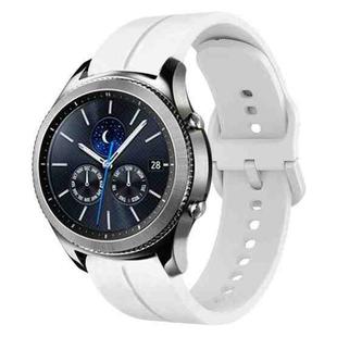 For Samsung Gear S3 Classic 22mm Loop Silicone Watch Band(White)