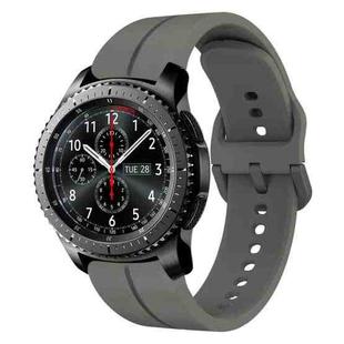 For Samsung Gear S3 Frontier 22mm Loop Silicone Watch Band(Dark Grey)