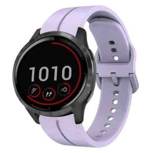 For Garmin Vivoactive4 22mm Loop Silicone Watch Band(Purple)