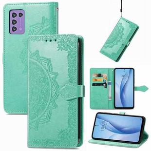 For ZTE Libero 5G III Mandala Flower Embossed Leather Phone Case(Green)