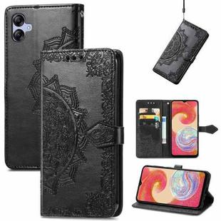 For Samsung Galaxy A04e Mandala Flower Embossed Leather Phone Case(Black)