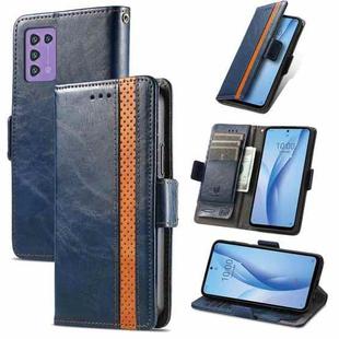 For ZTE Libero 5G III CaseNeo Splicing Dual Magnetic Buckle Leather Phone Case(Blue)