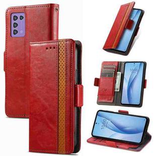 For ZTE Libero 5G III CaseNeo Splicing Dual Magnetic Buckle Leather Phone Case(Red)