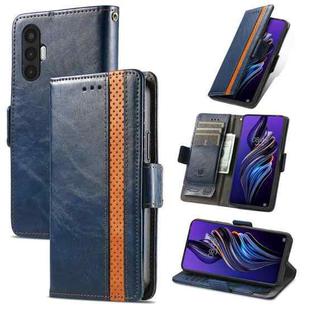 For Tecno Pova 3 CaseNeo Splicing Dual Magnetic Buckle Leather Phone Case(Blue)