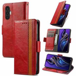 For Tecno Pova 3 CaseNeo Splicing Dual Magnetic Buckle Leather Phone Case(Red)
