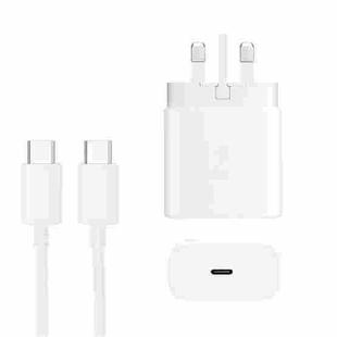 M135 45W USB-C / Type-C Port Fast Charger with 5A Type-C to Type-C Cable, UK Plug(White)