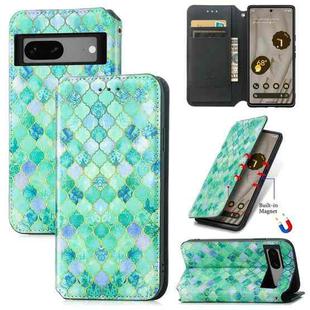 For Google Pixel 7A CaseNeo Colorful Magnetic Leather Phone Case(Emerald)