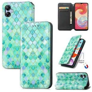 For Samsung Galaxy A04E CaseNeo Colorful Magnetic Leather Phone Case(Emerald)