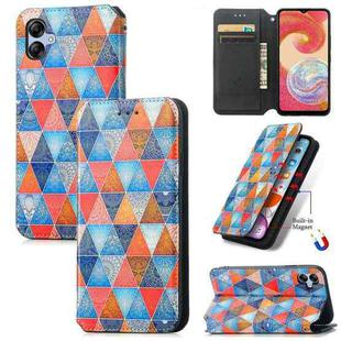 For Samsung Galaxy A04E CaseNeo Colorful Magnetic Leather Phone Case(Rhombus Mandala)